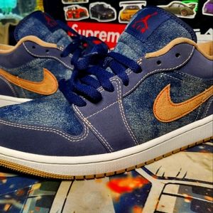 Jordan 1 low Levi denim size 9.5 no box good condition